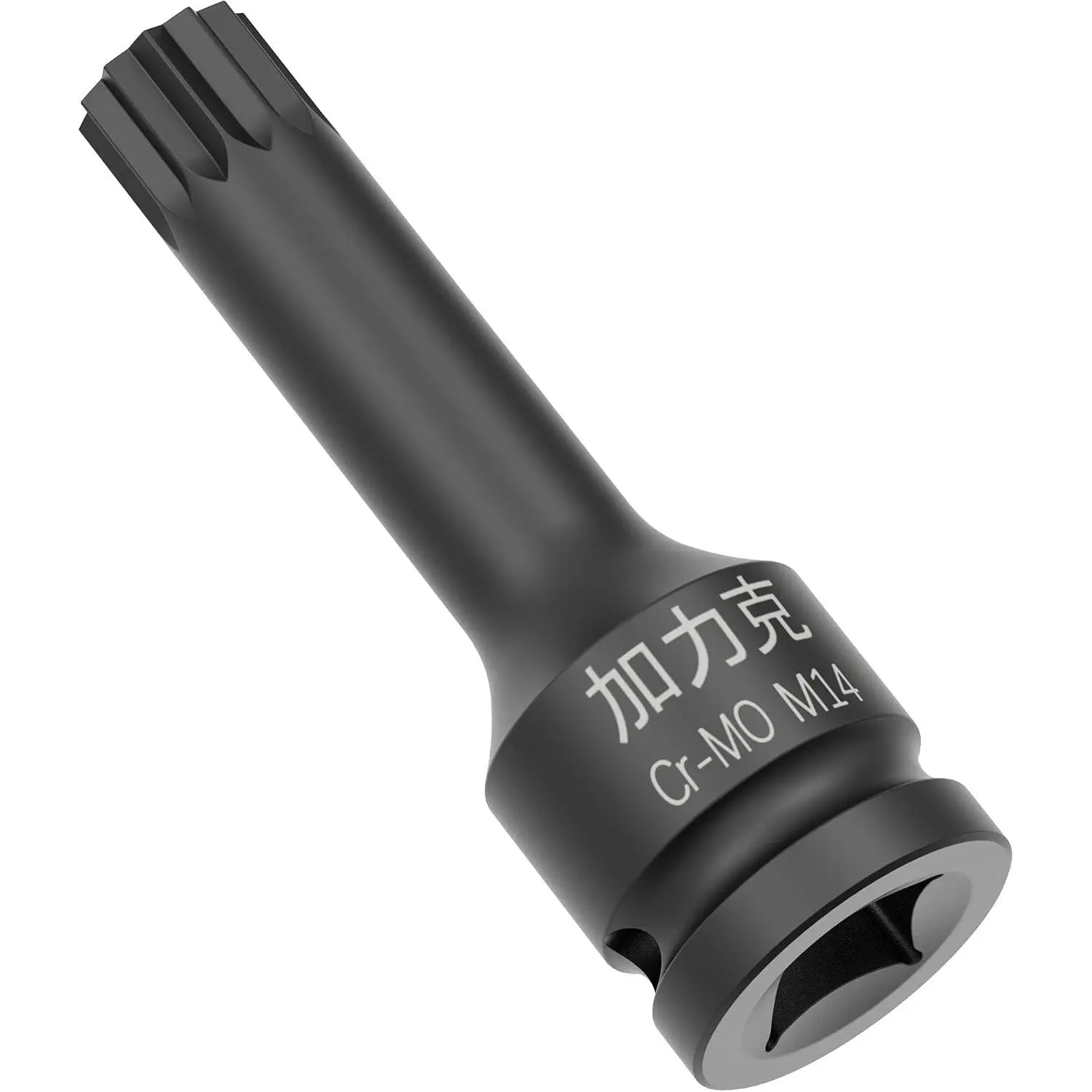 1/2" Drive M14(14mm)  XZN Triple Square Spline Bit Socket | Metric Lengthen  Socket Adapter, 3-Inch Length, CR-MO Steel, - Construction, Black