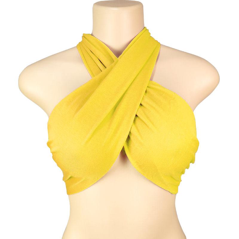 Sexy Tank Top Cross Bandage Backless Sleeveless Halter Crop Tops Women Bare Midriff Camisole Female Tube Top Cropped Vest