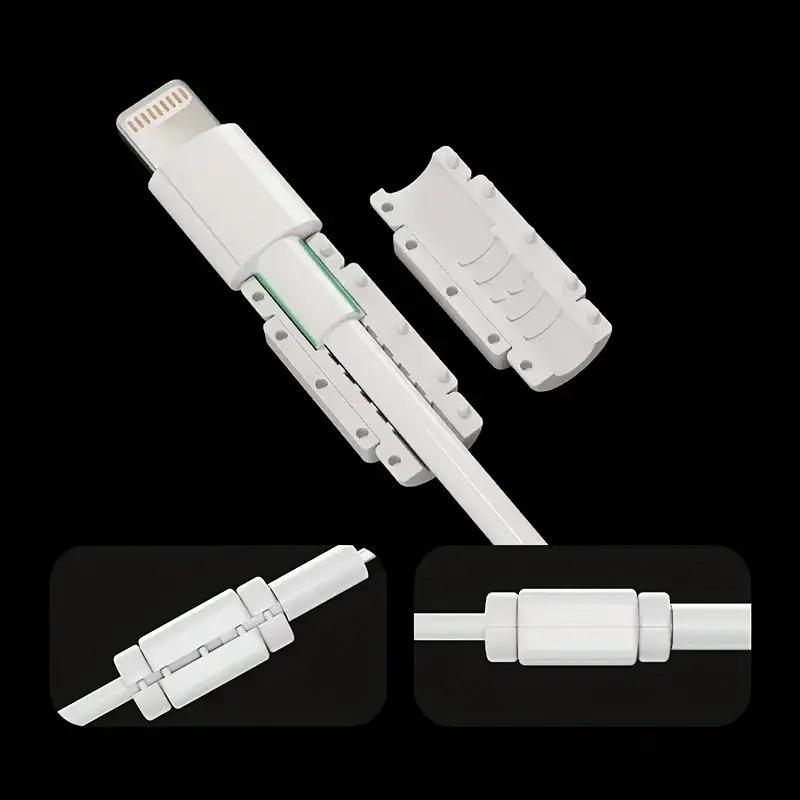 8 Piece Cable Protector Set, Non-Electronic Charger Line Protection, Scratch Resistant, Compatible with USB-C, Lightning, Micro-USB, Type C Charging Cable