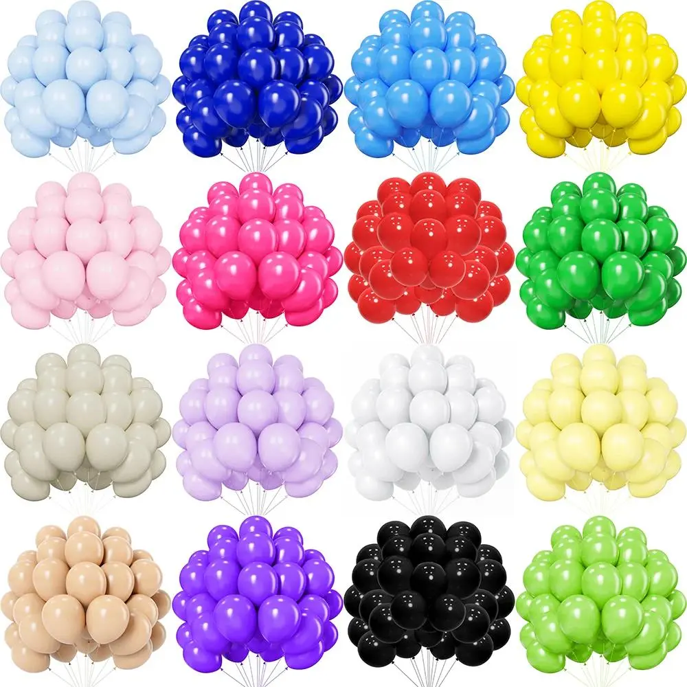 10/20/30/50pcs 10/12inch Blue Balloon Hot Pink Pastel Purple Balloons Baby Shower Globos Decor Birthday Party Wedding Decoration