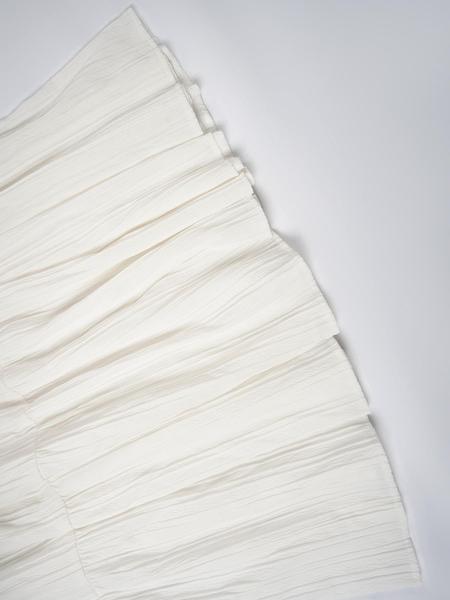 Women'S Casual White Pleated Maxi Skirt with Tie Waist - Loose, Flowy Design for Spring and Summer, Spring Casual Wear | Pleated Skirt | Wide Leg Skirt