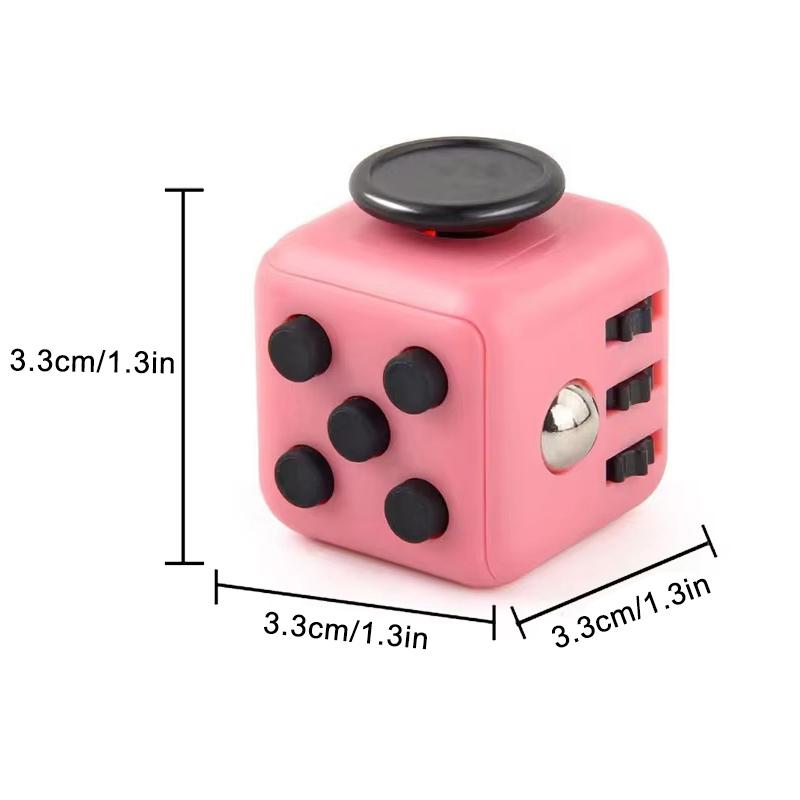Colorful 6-Sided Press Finger Magic Cube Dice, Novelty Magic Dice Toy, Stress-Relief Fidget Relief Sensory Toy, Fingertip Vent Toy, Gift For Children And Adults, Stress Relief Fidgeting