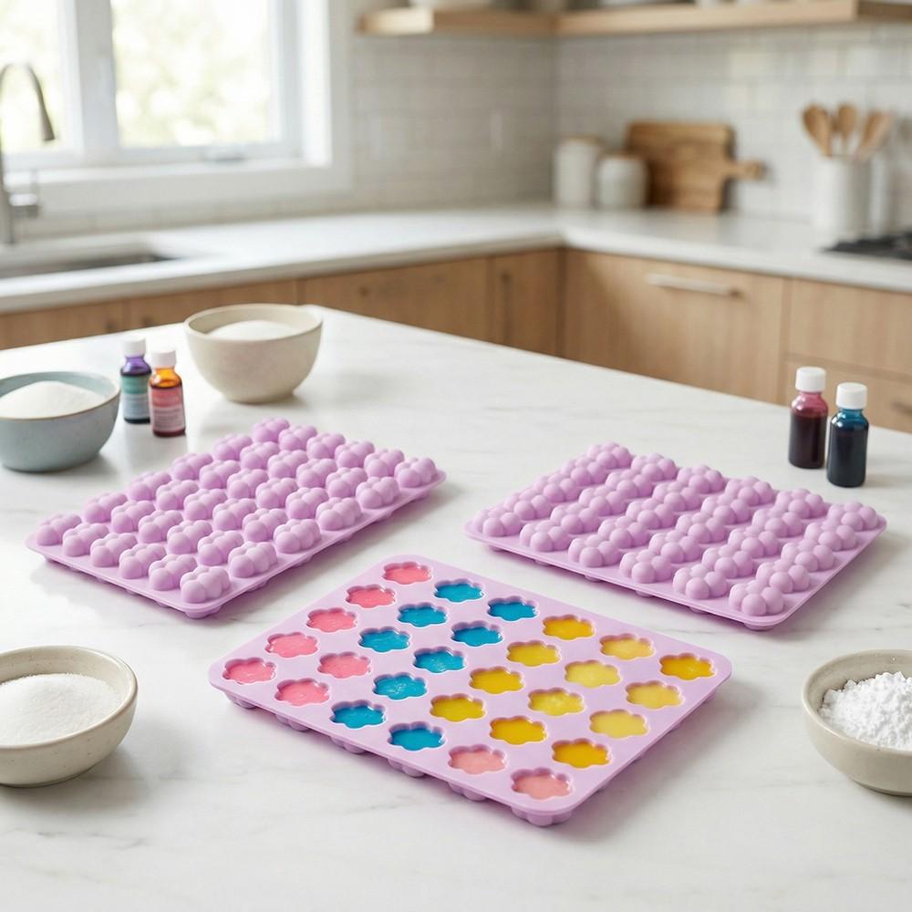 3pcs Cloud Shape Silicone Molds, DIY Chocolate Candy Dessert Cake Decoration, Baking Molds for Home Bakers, Perfect for Parties & Gifts