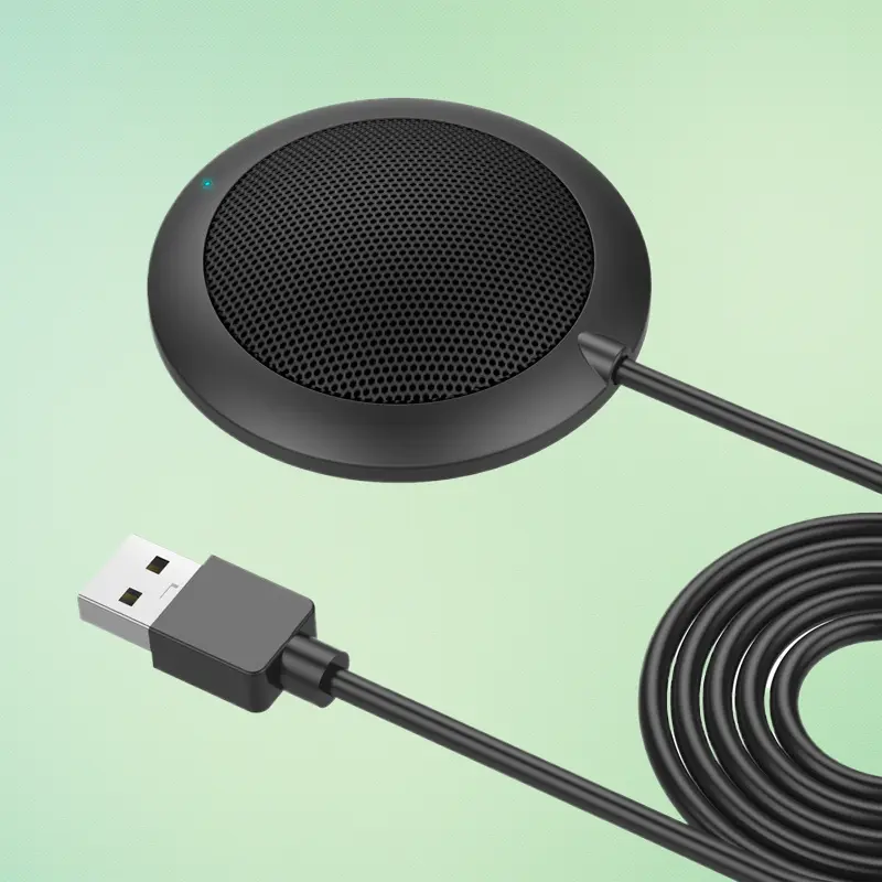 3 Meter USB Desktop Omnidirectional Conference Microphone For Desktop Computer Voice Call Video Meeting Online Live Streaming And Clear Audio Pickup