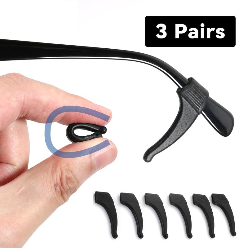 ZENOTTIC 3 Pairs Ear Grips Eyeglass Holders.Comfortable Soft Silicone Glasses Grips for Gaming Glasses,Reading Glasses,Optical Frames school gift