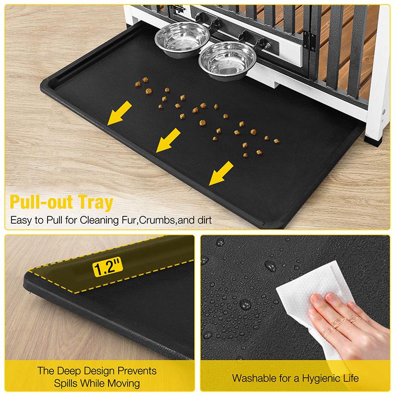 Aivituvin-AIR100 Wooden Dog Crate Furniture with Folding Design | Strong Iron Frame,Dog kennel Furniture,Pet cage