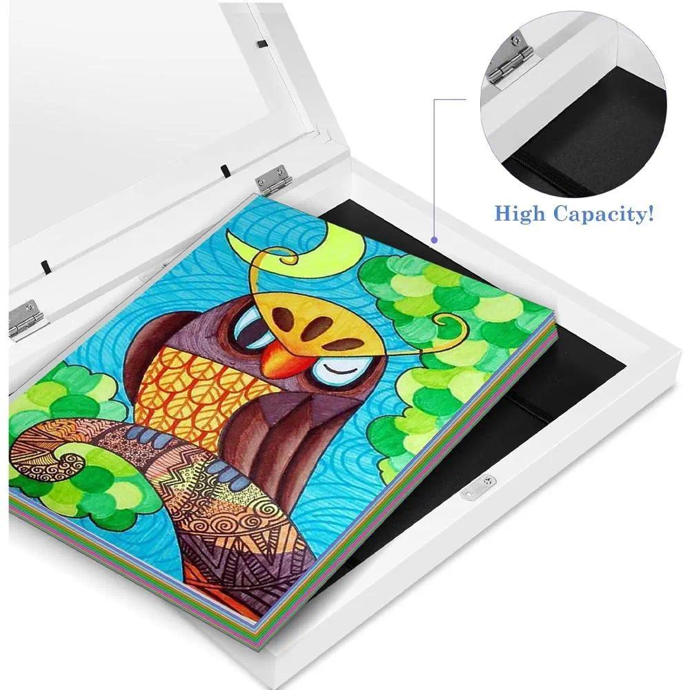 Magnetic Storage Frame with Corner Protection, Acrylic Art Frame, Wall-Mounted Floral Decor, Ideal for Home, School, Office #GLOBAL PICKS