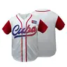 Cuba Embroidered Baseball Sports Style Jersey | Short Sleeve Breathable Sports Shirt | Casual Vintage Baseball Uniform for Fans Gift & Daily Wear | Athletic Tops | Embroidered Sportswear Top | Sports Clothing