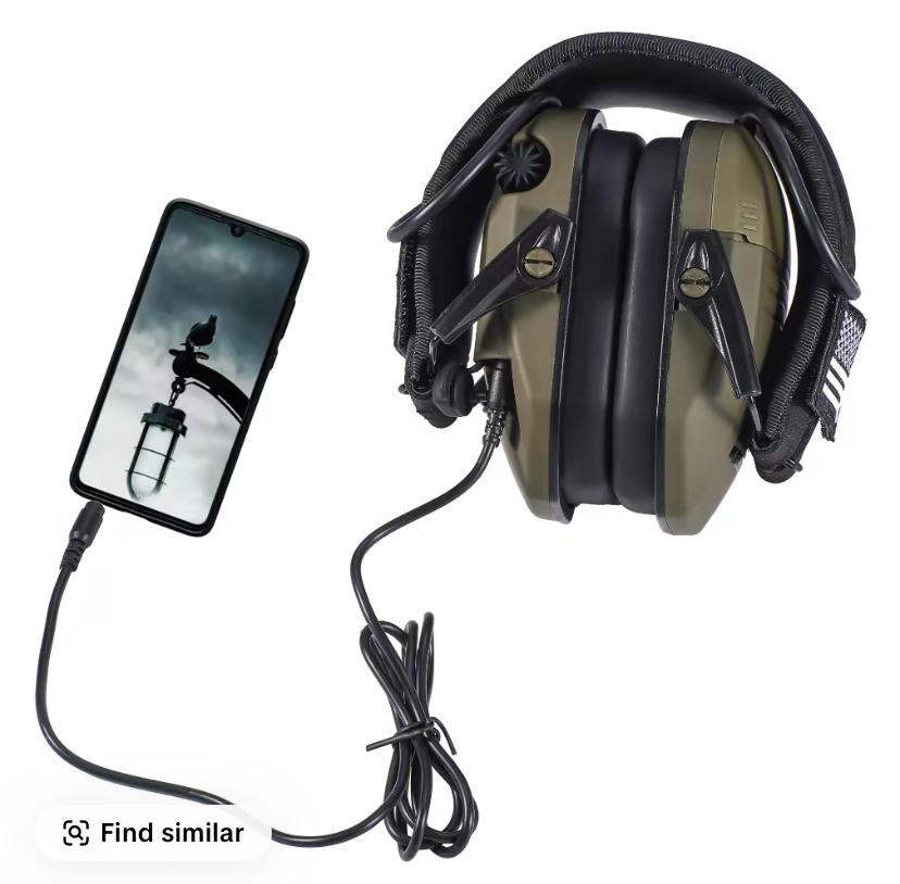 Electronic Hearing Protector, Noise Reduction Earmuffs, Head Mounted Wired Earmuffs, Hearing Protection-Earphone for Shooting, Hunting,Outdoor Activities,Halloween gifts, Christmas gifts.