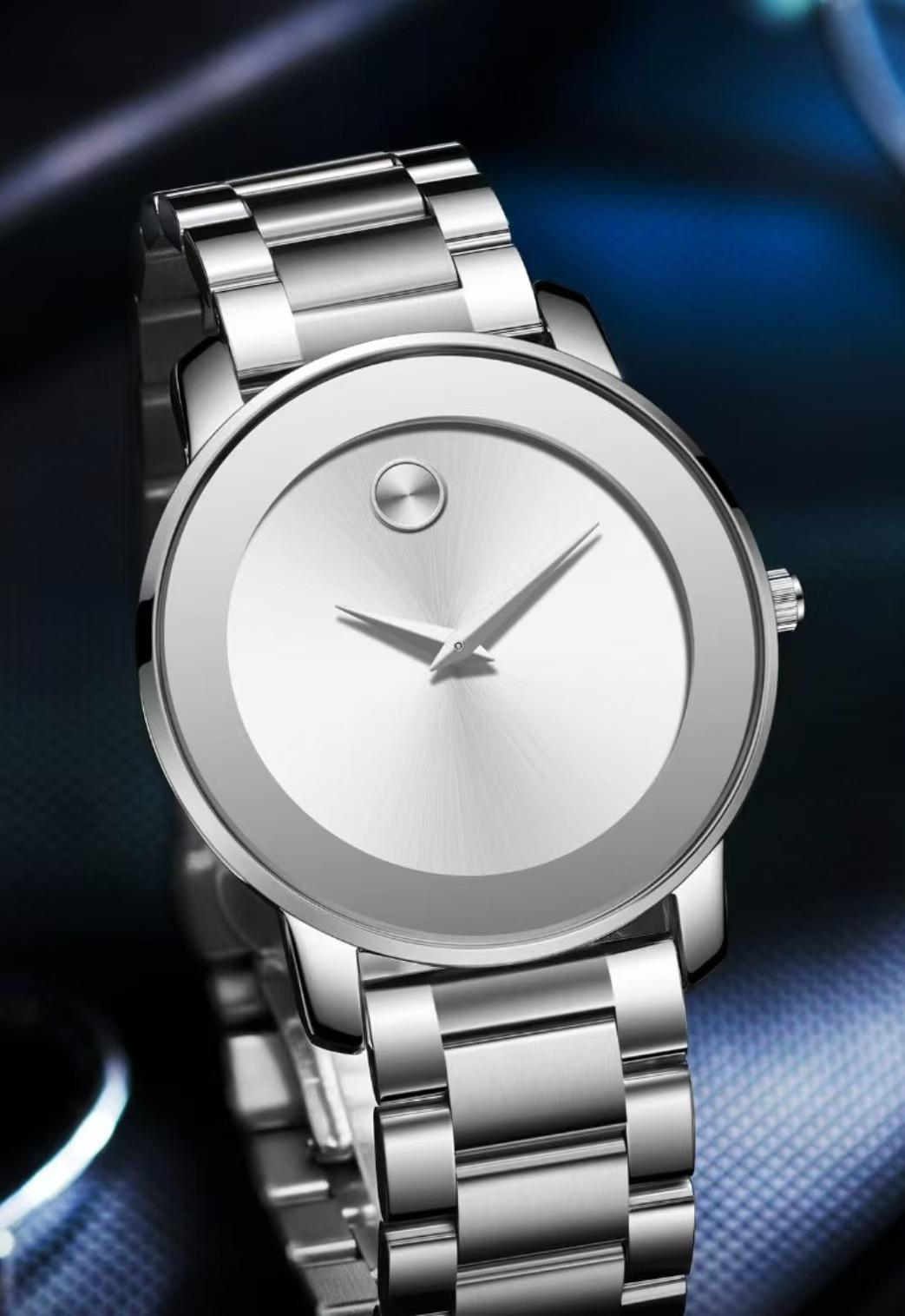 Men's Minimalist Gold Mesh Band Quartz Watch - Sleek No-Number Dial, Water Resistant, Luxury Casual Wristwatch, Perfect Gift for Him