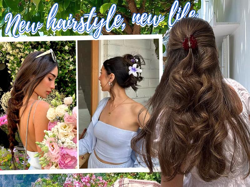 [ kookastyle ] 20inch Invisible Wire Synthetic Hair Extensions 20‘’ Long Wavy Layered Synthetic Clip in Hair Extensions with Transparent Wire Adjustable Size 6 Secure Clips Dark Brown Thick Hairpieces for Women 20 Inch