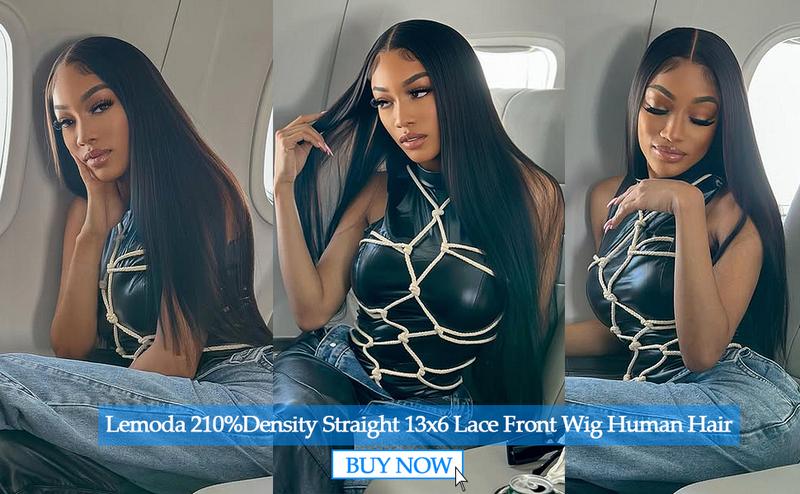 Lemoda Body Wave 13x6 HD Transparent Lace Front Wigs Human hair 210% Density Virgin 12A Straight Frontal Wigs Human Hair Natural Hairline 13x6 Body Wave/Straight Wig Pre Plucked Wig