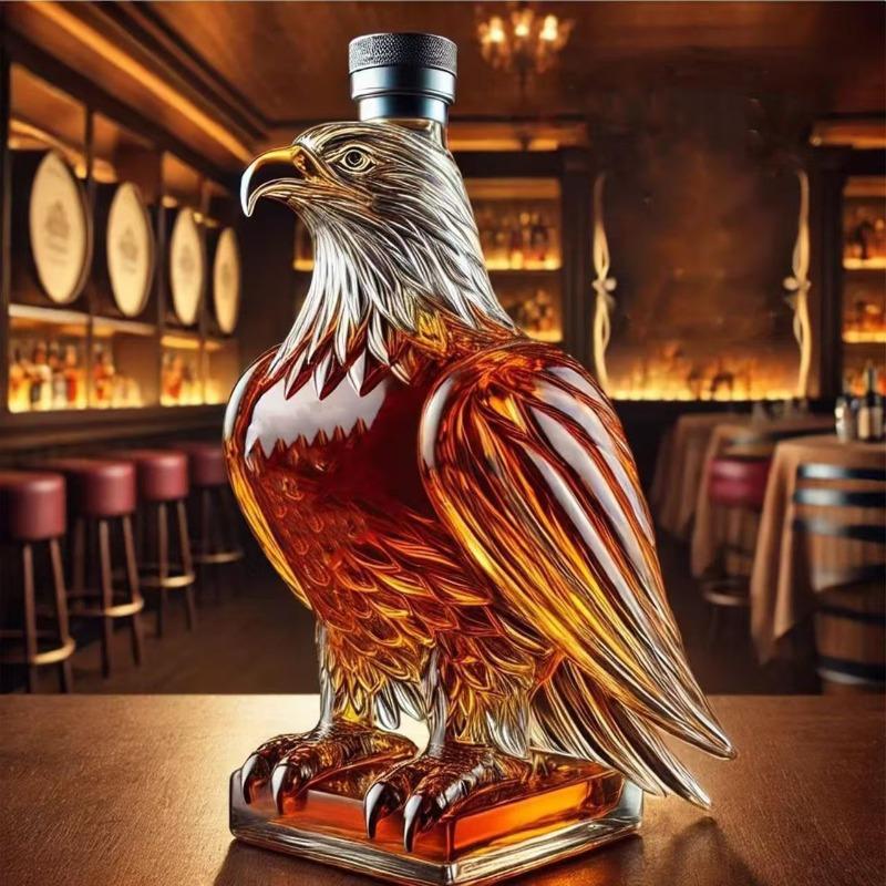 Eagle shaped whisky bottle, high borosilicate bottle for bar