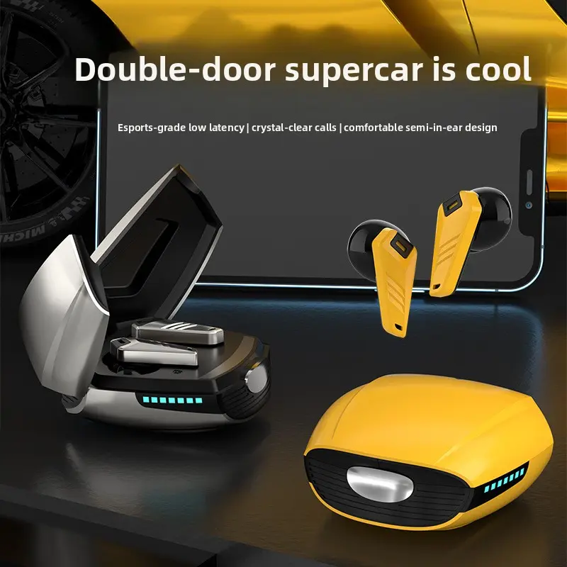 New gaming TWS in-ear Bluetooth headphones YX07 Bumblebee 5.0 with low latency and ultra-long battery life wireless