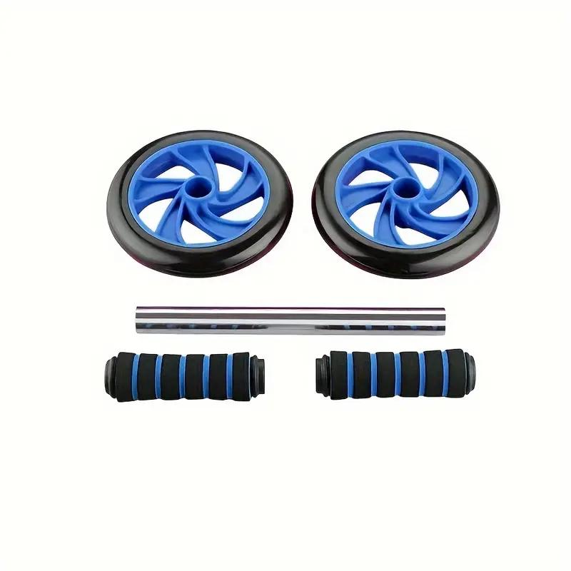 Abs Exerciser Double Wheel Roller for Abdominal and Stomach Exercise, Silent Dual-Wheel Belly Roller – for Trainning Waist & Belly Control, with Knee Mat, Home Fitness Equipment for Belly Muscles