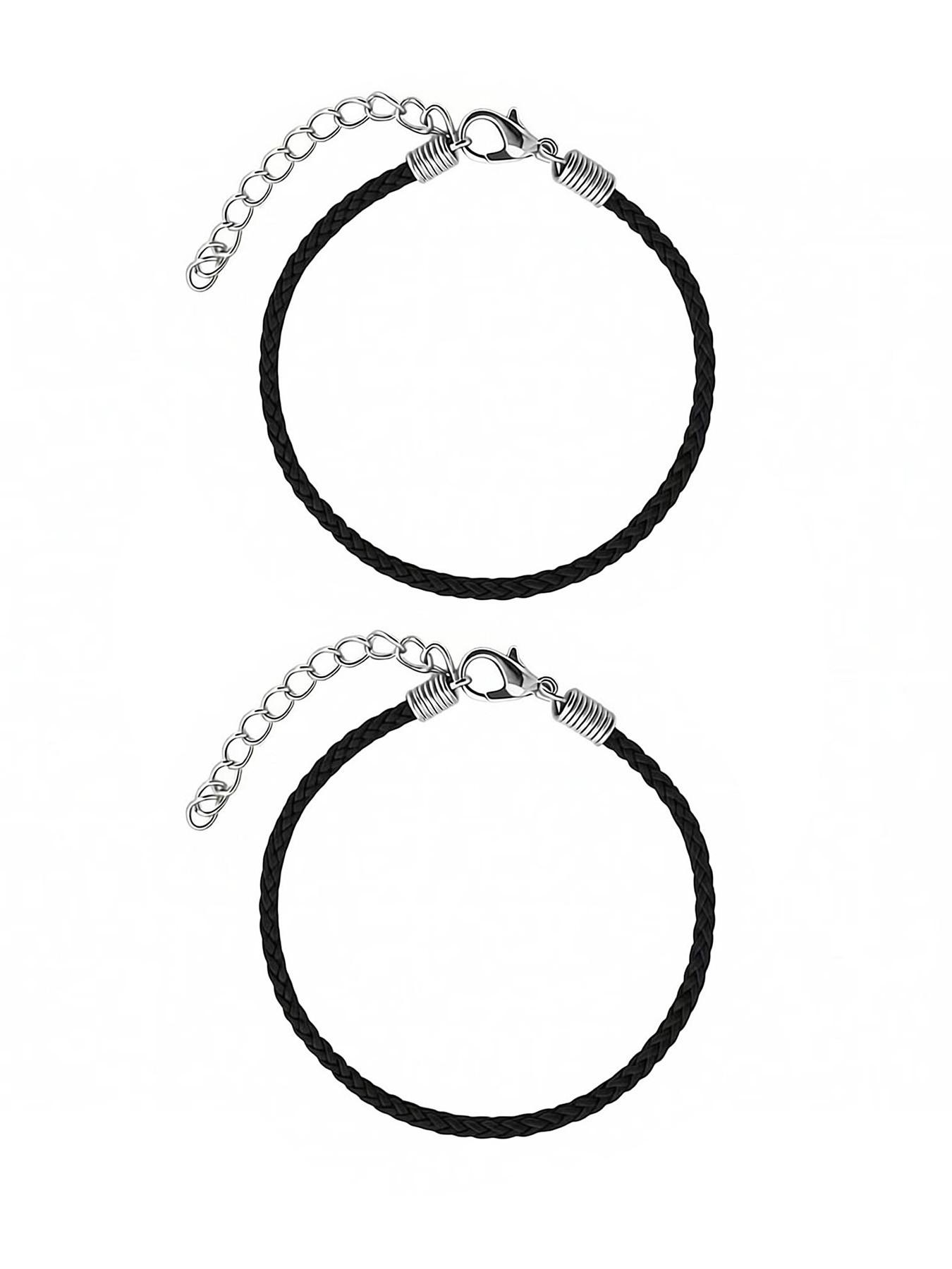 Handmade Braided Couple Bracelet, Lucky Charm Wristband, Unisex Fashion Accessory, Friendship and Love Cord, Daily Wear Jewelry Gift