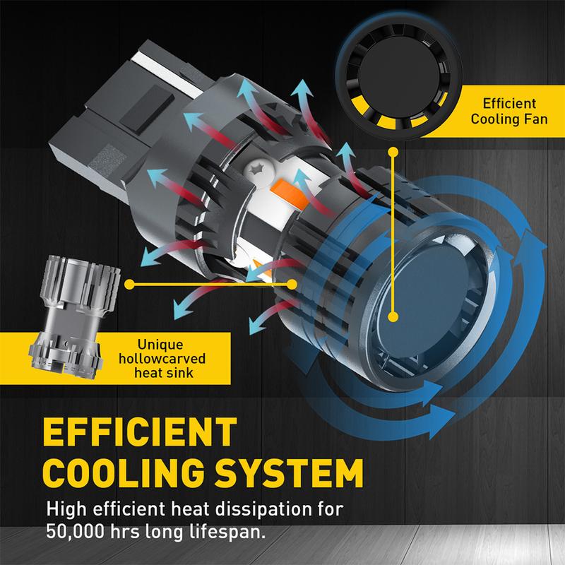 AUXITO 7440 LED Bulb Amber Yellow Turn Signal Light Bulbs, 7443 7444 7441 Auto Bulb With Build-in Load Resistor CANBUS Error Free Pack of 2