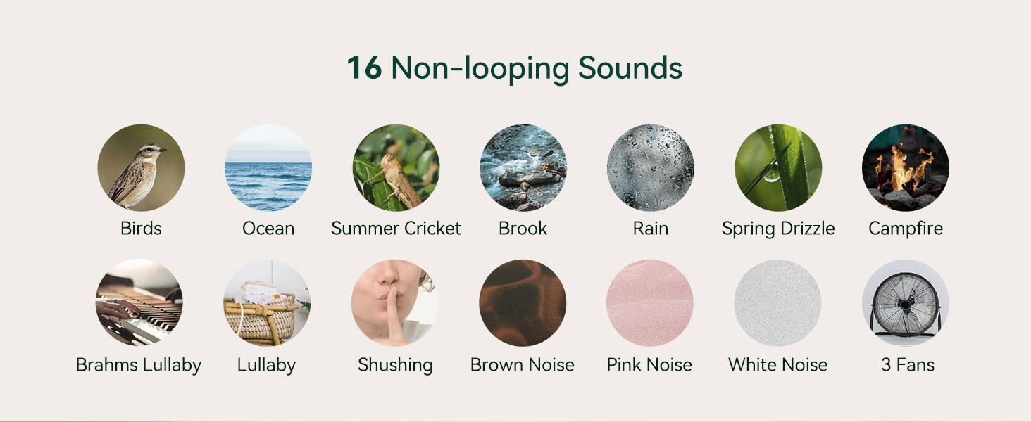 Restnature White Noise Sound Machine - Travel Sound Machine for Sleep, 16 Nature Sound, Timer, White Noise Machine for Sleeping Office Privacy Home Gift, Christmas present, Holiday Travels