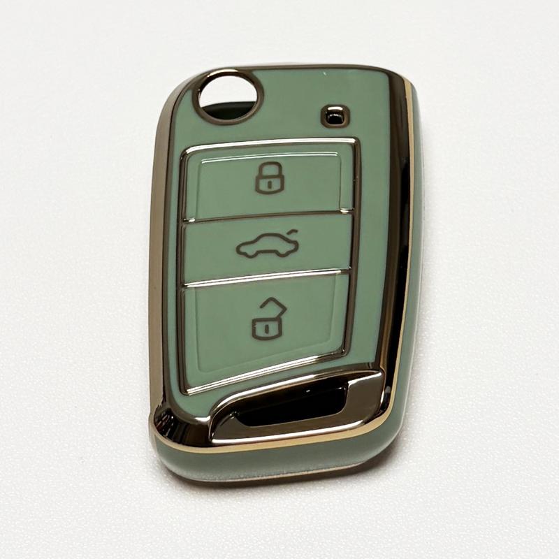 for Volkswagen Key Protection Cover Key Fob Protector Soft Durable Tpu Material 360 Degree Protection for VW Golf Gti Tiguan Atlas Polo Jetta 3 Buttons