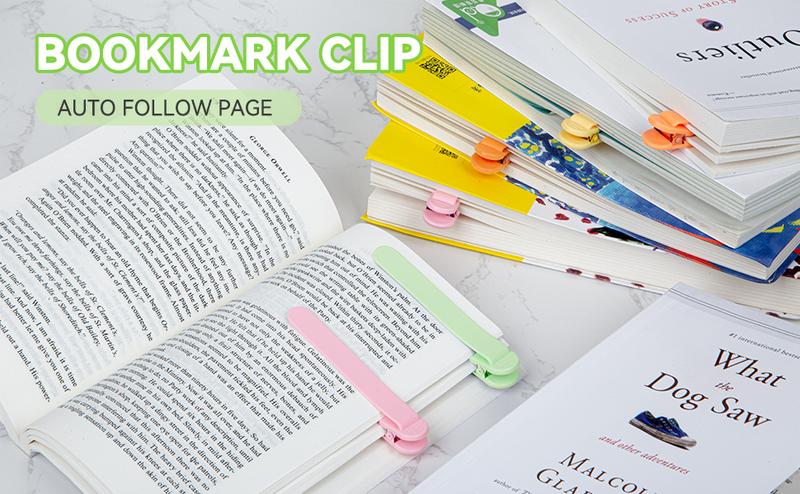 EasyClip Silicone Automatic Bookmark, Simple Blank Page Marker that Automatically Remembers Your Page Number, Suitable for Women, Men, Children, Teachers, Book Lovers, Unique and Cute Book Page Holder that Stays in Place and Follows You While You Read