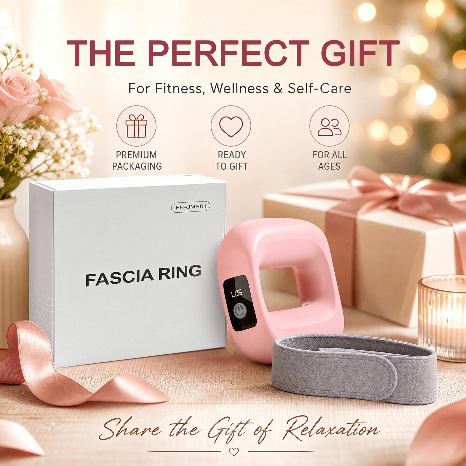 Wireless Ring Massager - Handheld, Belt-Mountable Deep Tissue Percussive Device with 10 Speed Settings, Deep Vibration, Type-C Charge for Muscle Relief, Portable Fitness Relax Tool, Ideal Holiday Gift