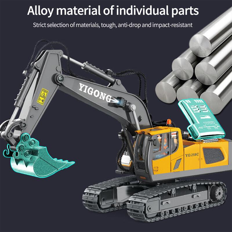 Alloy 2.4G 11/9 CH Remote Control Excavator RC Model Car Toys Dump Truck Bulldozer Engineering Vehicle With Led Lights Music,Christmas Birthday Gifts Engineering Car Children Electric Toy Alloy 2.4G 11/9 CH Remote Control Excavator RC Model Car Toys Dump Truck Bulldozer Engineering Vehicle With Led Lights Music,Christmas Birthday Gifts Engineering Car Children Electric Toy