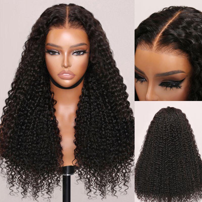 Lynee Monae’s style Sunber Bye Bye Knots Jerry Curly 7x5 Lace Closure Wigs Pre Cut Lace With Bleached Knots Glueless 100% Human Hair Wigs