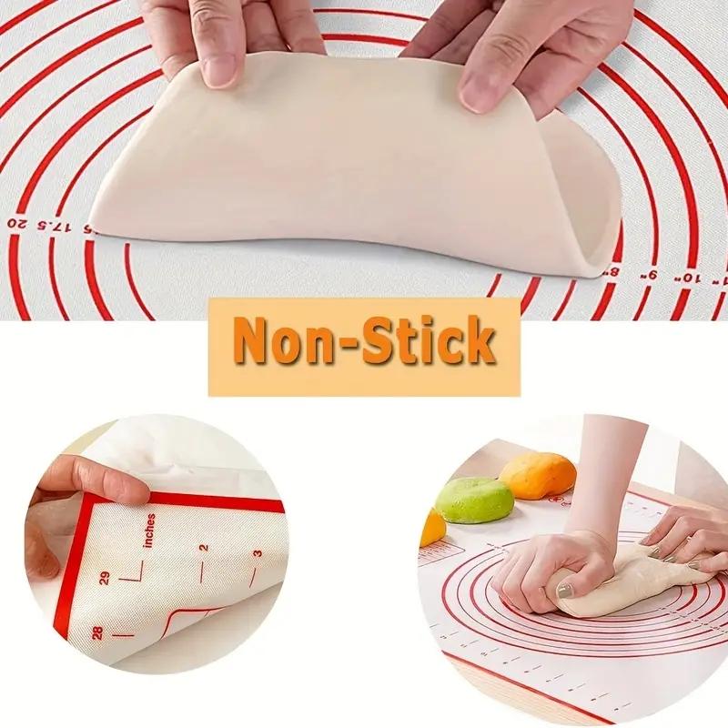 Silicone Dough Mat, Non-slip Non-stick Dough Kneading Mat, Kneading Pad, Multipurpose Baking Mat, Baking Supplies
