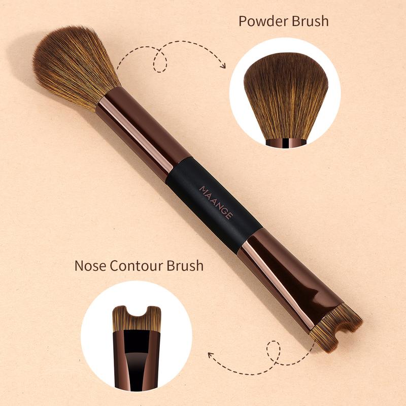 Maange Soft-Bristle Makeup Brush Set - Foundation, Blush, Powder, Eyeshadow, Highlighter, Concealer, Contour, Brow, Lash & Nose Shadow Brushes - Cosmetic Gift Box Set