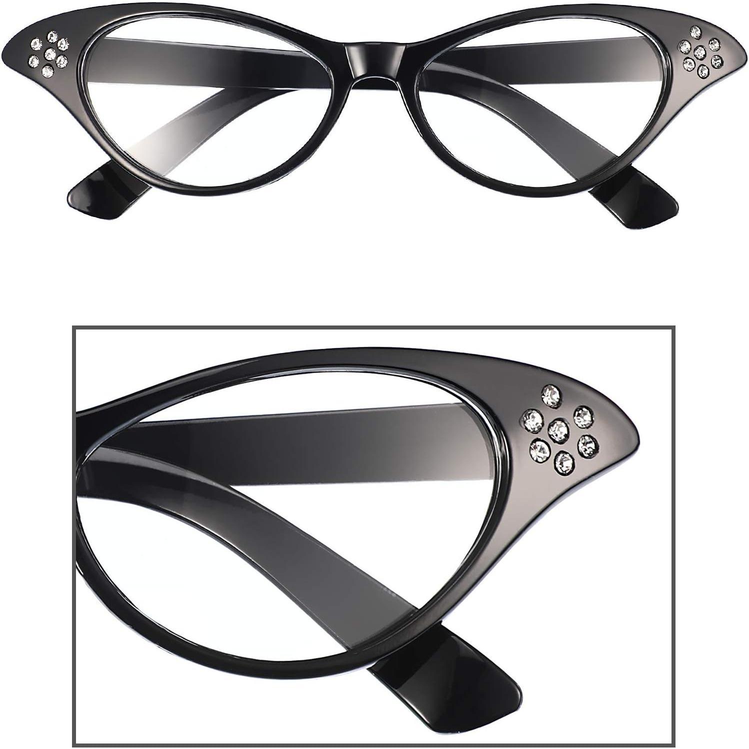 1950's Costume Accessories for Women 50s Scarf Polka Dot Headband Earring  Eye Glasses Waistband