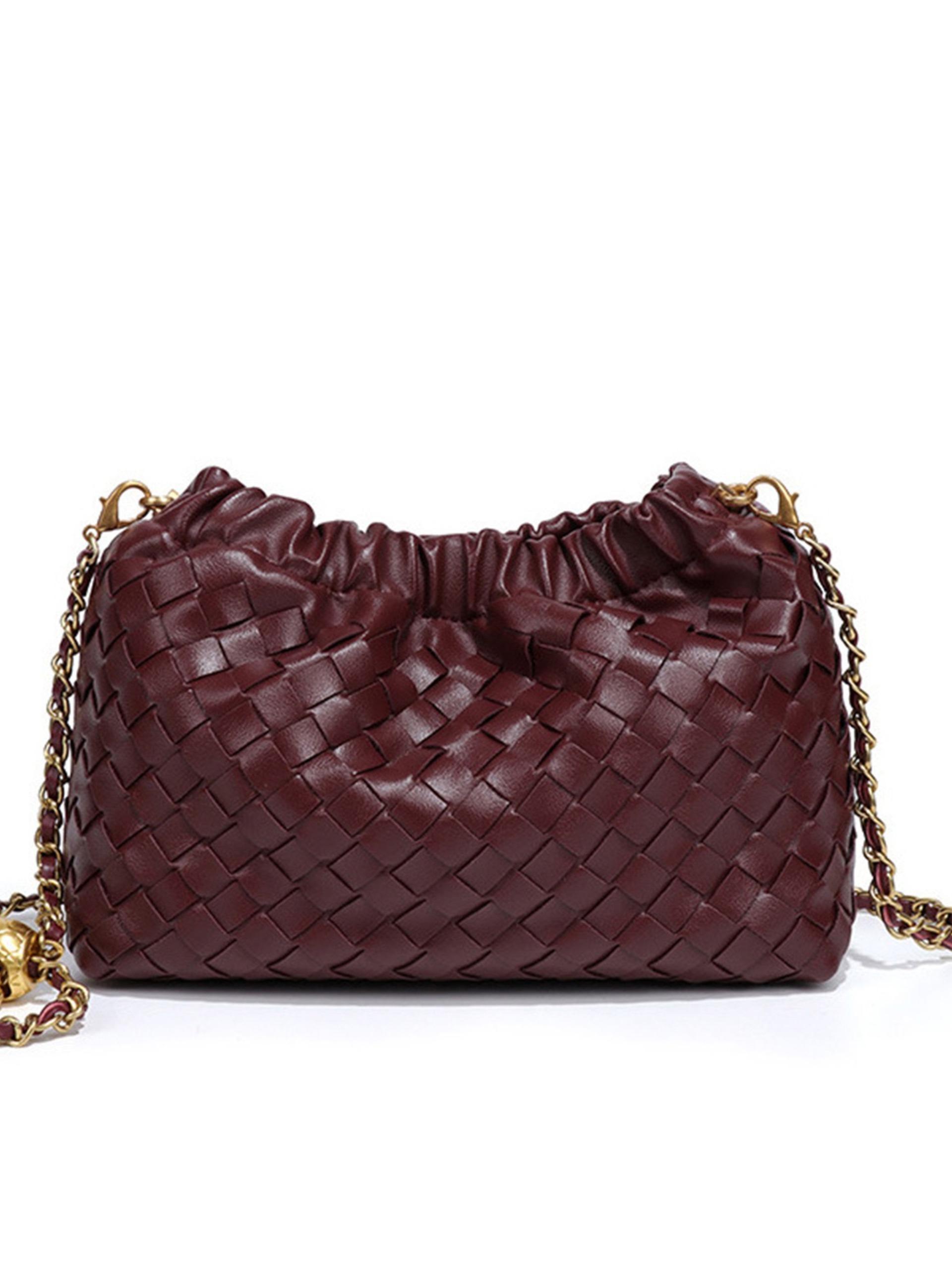 New Cloud Design Handmade Woven Chain Shoulder Bag, Simple Fashion Crossbody Backpack for Women, Unique Style Daily Use