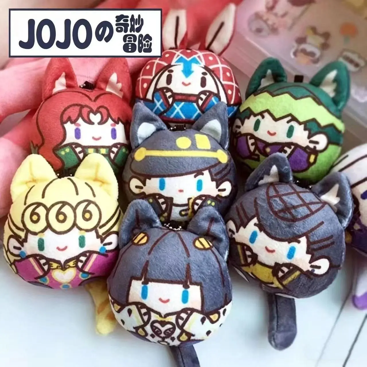 2026 Hot selling toys JoJo Adventure Kujo Jotaro DIO Gyro Zeppeli Joestar Guido Mista Kakyōin Noriaki Bucciarati Stuffed Doll Bag Charm Cosplay Gift Internet-famous toy
