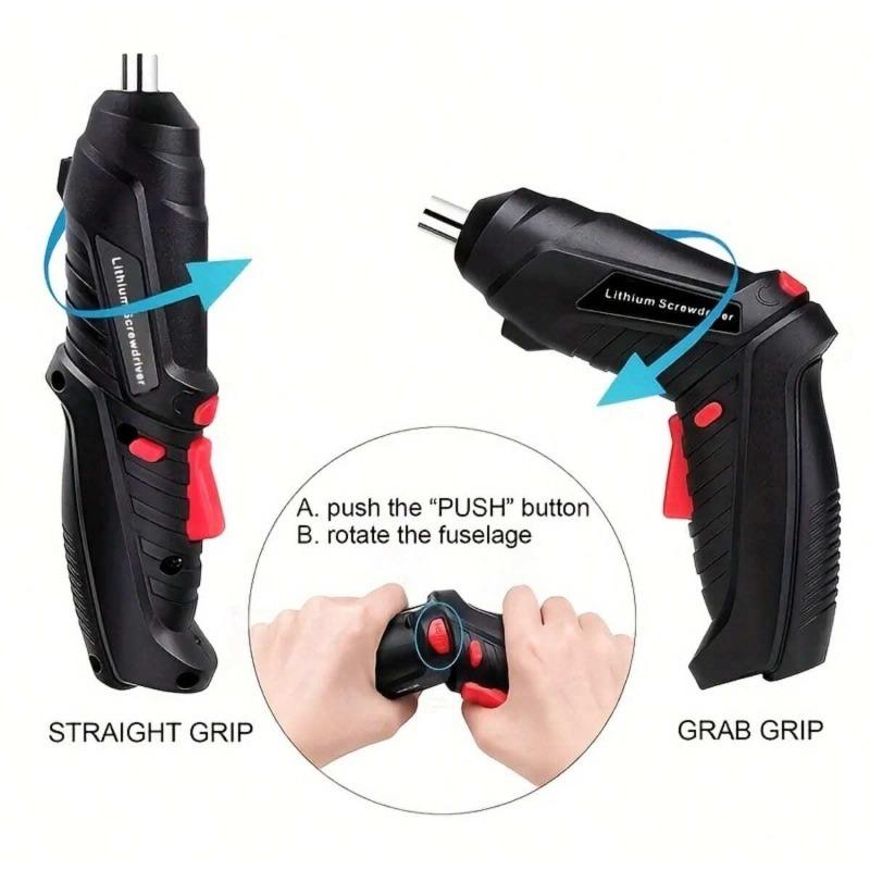 Smart Electric Screwdriver Tool Set ABS Resin Multi-Head Compatible Powerful Performance Precision Efficiency Equipped with USB-Rechargeable Lithium Battery Suitable for Various Screw Fastening and Removal Tasks Operating Voltage ≤36V