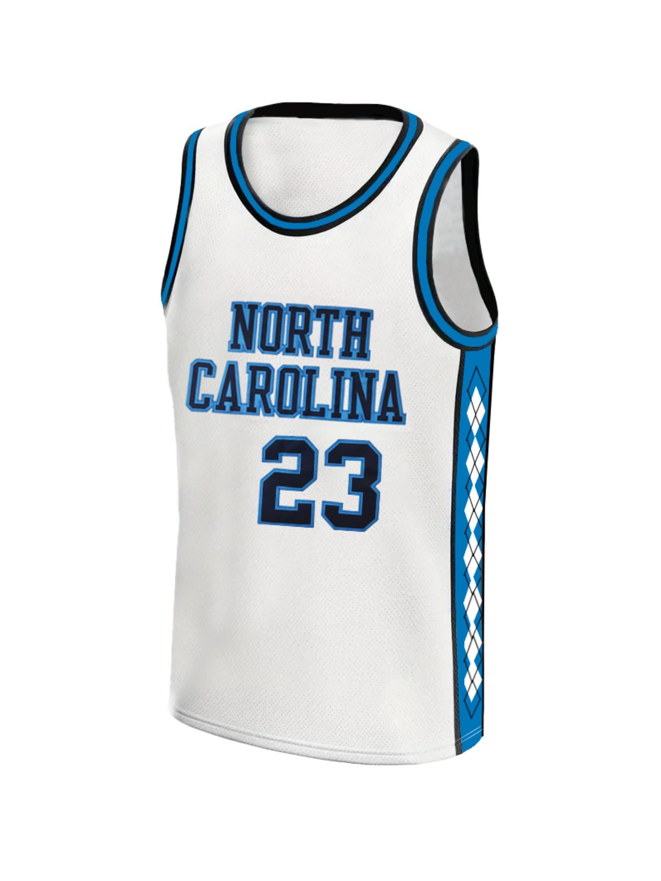 North Carolina #23 Men's Basketball Jersey, Retro Sleeveless Mesh Breathable Quick Dry Sports Uniform, Classic College Basketball Shirt for Fans, Casual Streetwear for Training & Game