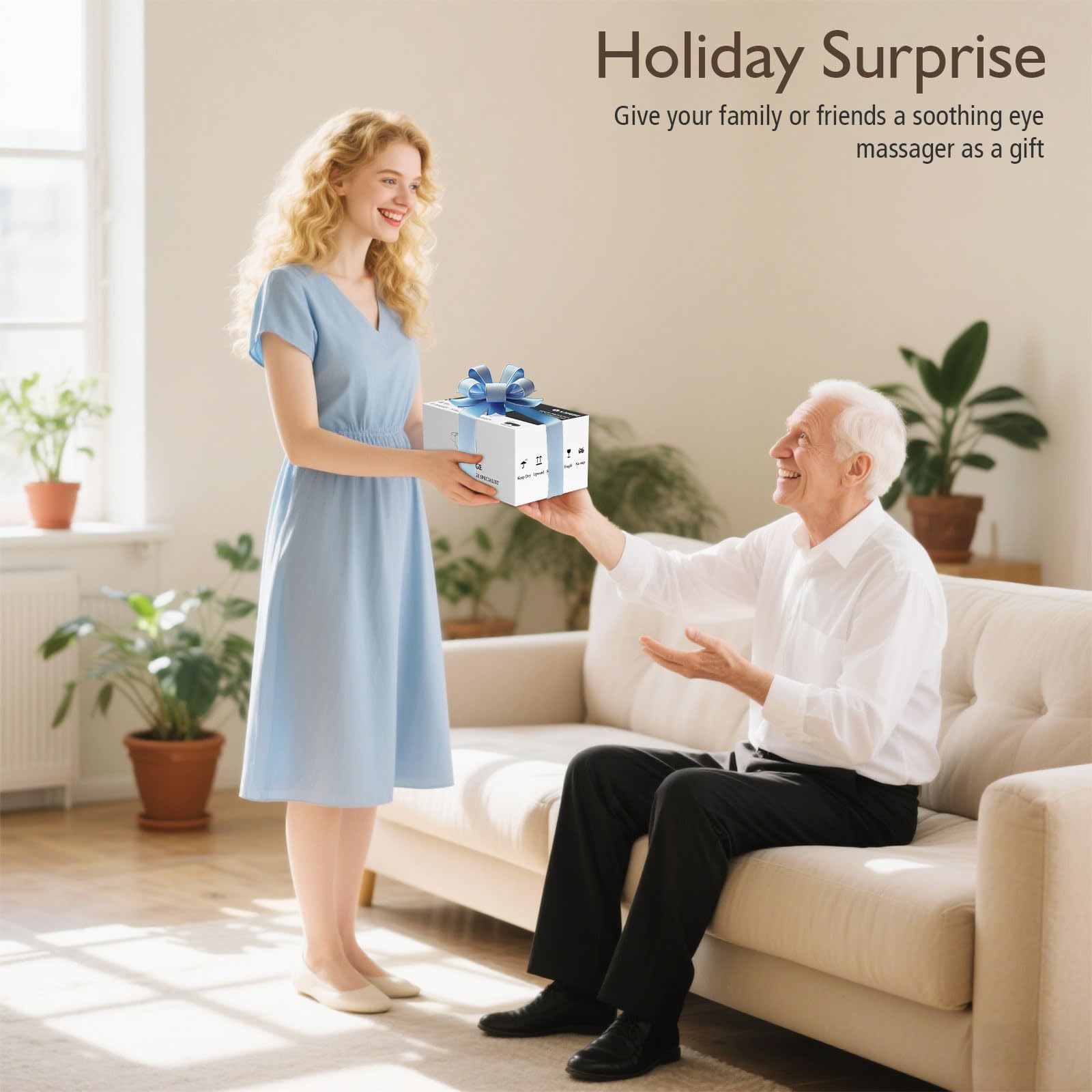 VITCOCO Eye Massager with Heat ,eye massager for sleep,Birthday Gifts Eye Mask for Women Mom Dad,Smart Sleep Mask for Relax