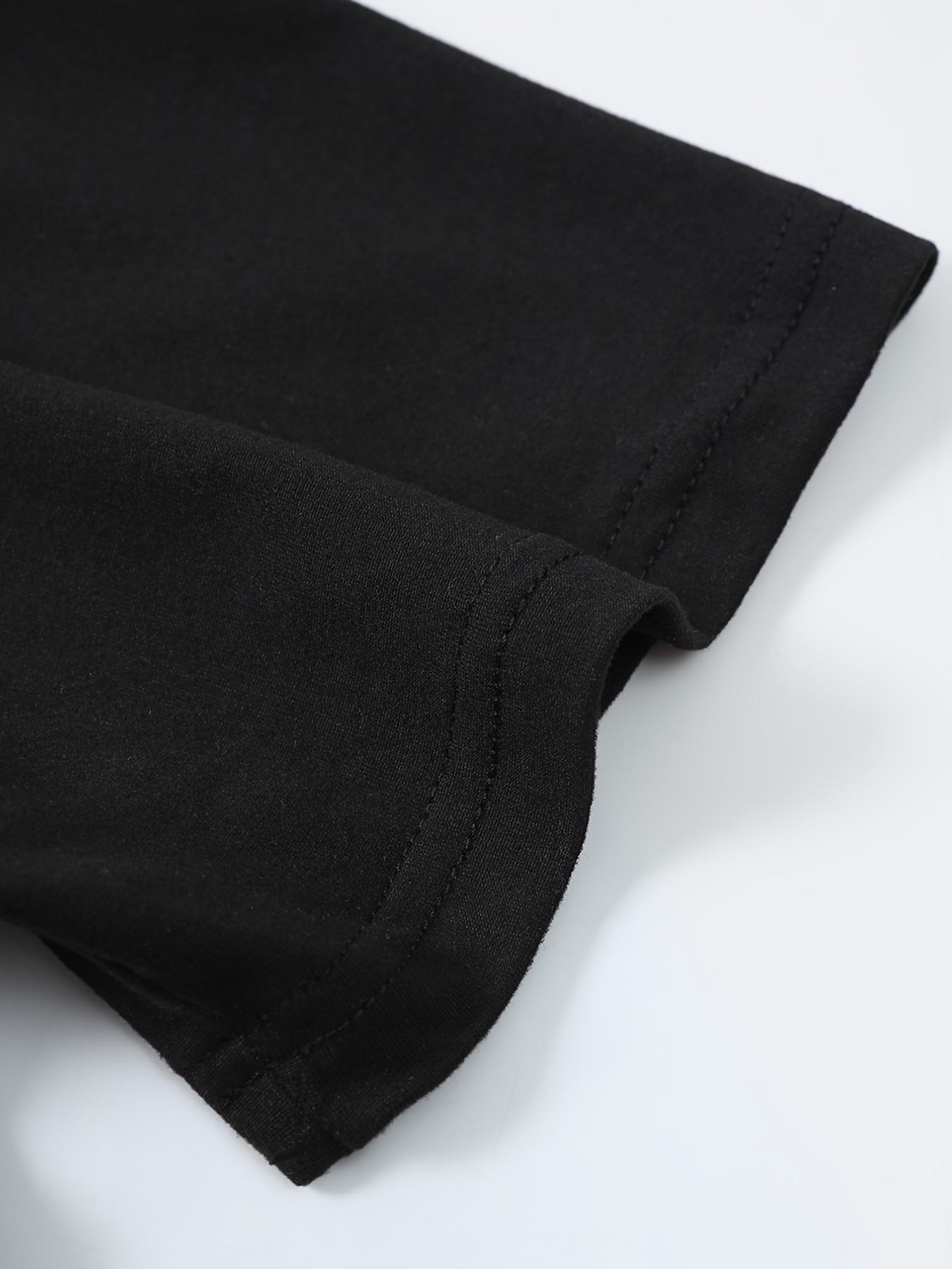 Men's Fashion Simple Mountain Pattern Print Short Sleeve T-Shirt, Comfortable and Versatile, Casual All-Season Wear, Perfect for Daily