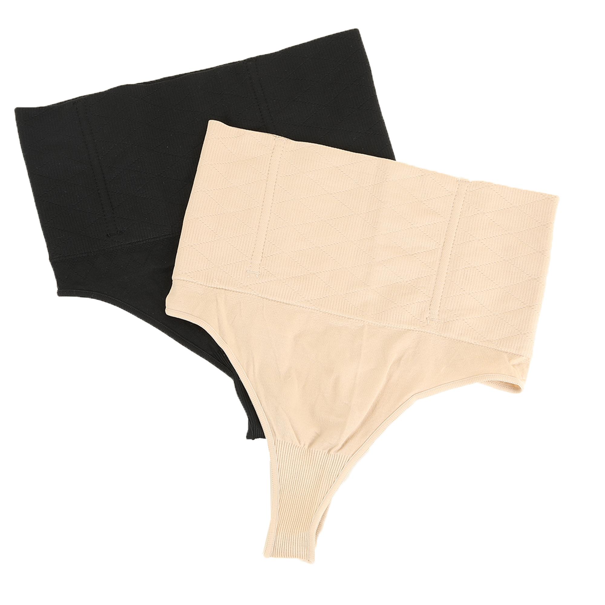 Women's High Waist Shapewear Panties, Tummy Control & Butt Lifting Style, Solid Spandex Underwear with Boned Support for Plus Size Tummy Flattering, Basic, Plussize, Lightweight