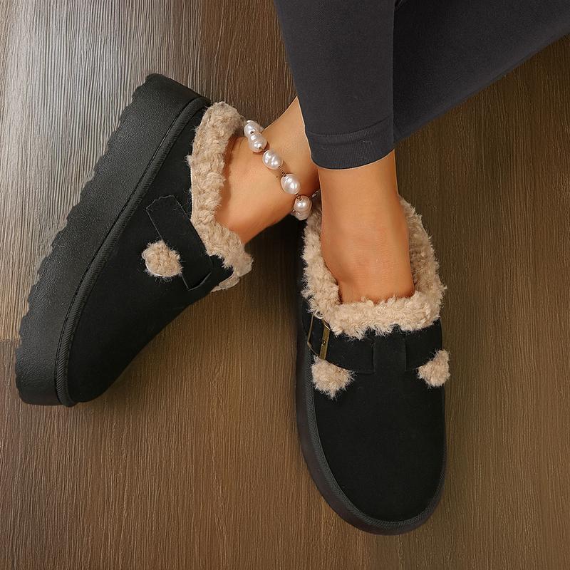 Women's Slippers Platform Thermal Lined Warmth Snow Boots Adjustable Buckle Thick Bottom Soft Slippers for Indoor Outdoor Springfresh Women's Slippers Platform Thermal Lined Warmth Snow Boots Adjustable Buckle Thick Bottom Soft Slippers for Indoor Outdoor Springfresh