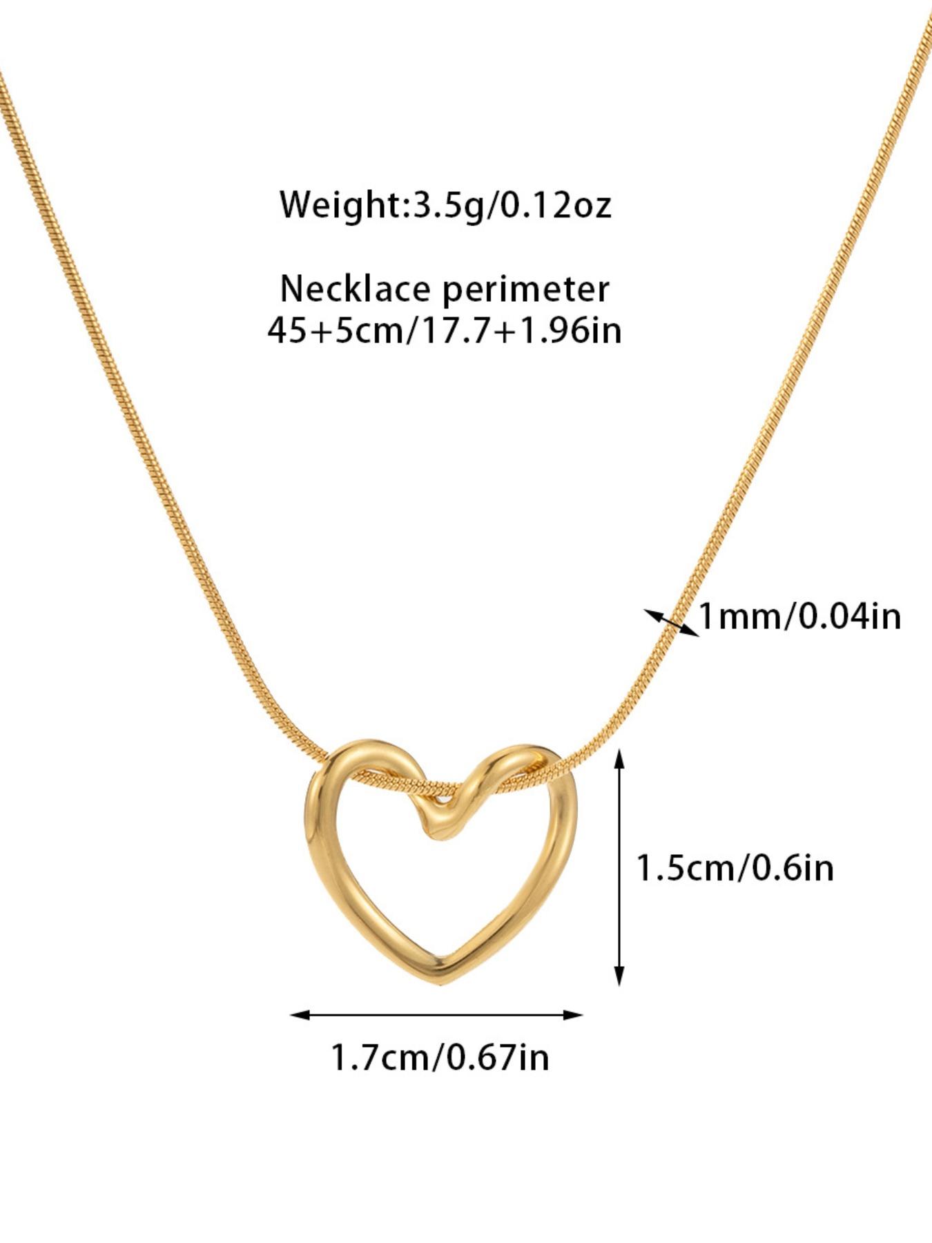 Elegant Hollow Heart Necklace for Women, Durable Titanium Steel Pendant Chain, Perfect Valentine's Day Gift, Versatile Daily Wear Jewelry