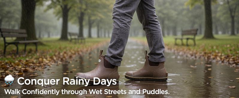 SUREWAY Men's Deck Boots Professional Non-Slip Fishing & Ankle Boating Boot Waterproof Rain Boots, Lightweight Neoprene Rubber Deck Boots SUREWAY Men's Deck Boots Professional Non-Slip Fishing & Ankle Boating Boot Waterproof Rain Boots, Lightweight Neoprene Rubber Deck Boots