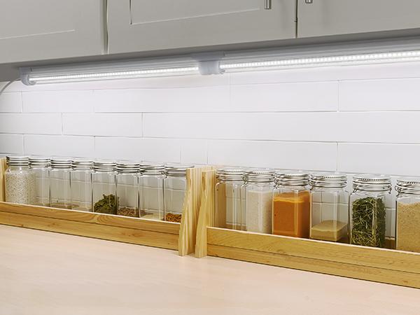 Barrina 5000K 1.5FT LED Shop Light, 3450LM, 25W, T8 Under Cabinet Lighting, Workbench, Workshop, Room, Kitchen, Tube Light, Linkable Ceiling Lights Fixture with Built-in ON/Off Switch, ETL, 2 Packs