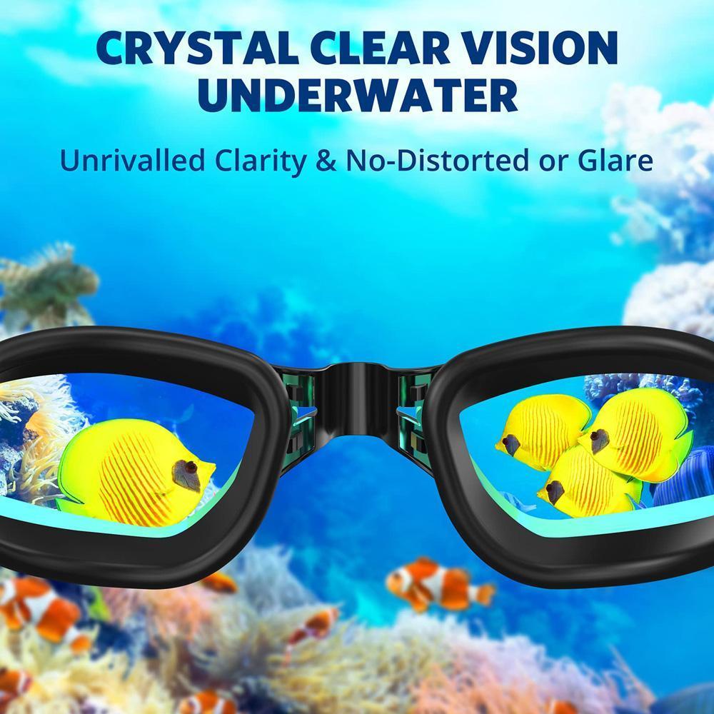 Unisex Tinted Lenses Sports Pool Goggles for Adults - Professional Fogless, 100% UV Protective, Leakproof Swimming Glasses, Anti-Fog Coating, Fashion Accessory for Pool Use