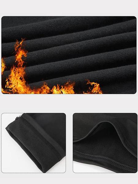 Women's Warm Fleece Lined Long Sleeve Top, Winter Inner Layer Base Tee, Ideal for Cold Weather & Outdoor Activities