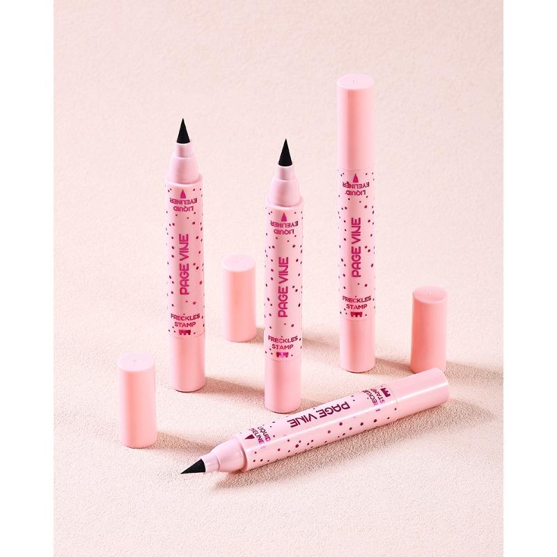 PAGE VINE Natural Freckle Pen Double Head Eyeliner Long Lasting Easy Coloring Makeup Freckle Eyeliner