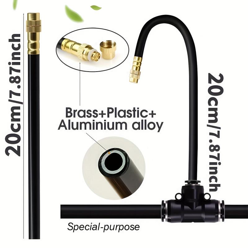 5-30m 1/4 inch 4/6mm garden spray cooling system 360 free bending atomizing nozzle adjustable atomizing sprayer outdoor watering kit