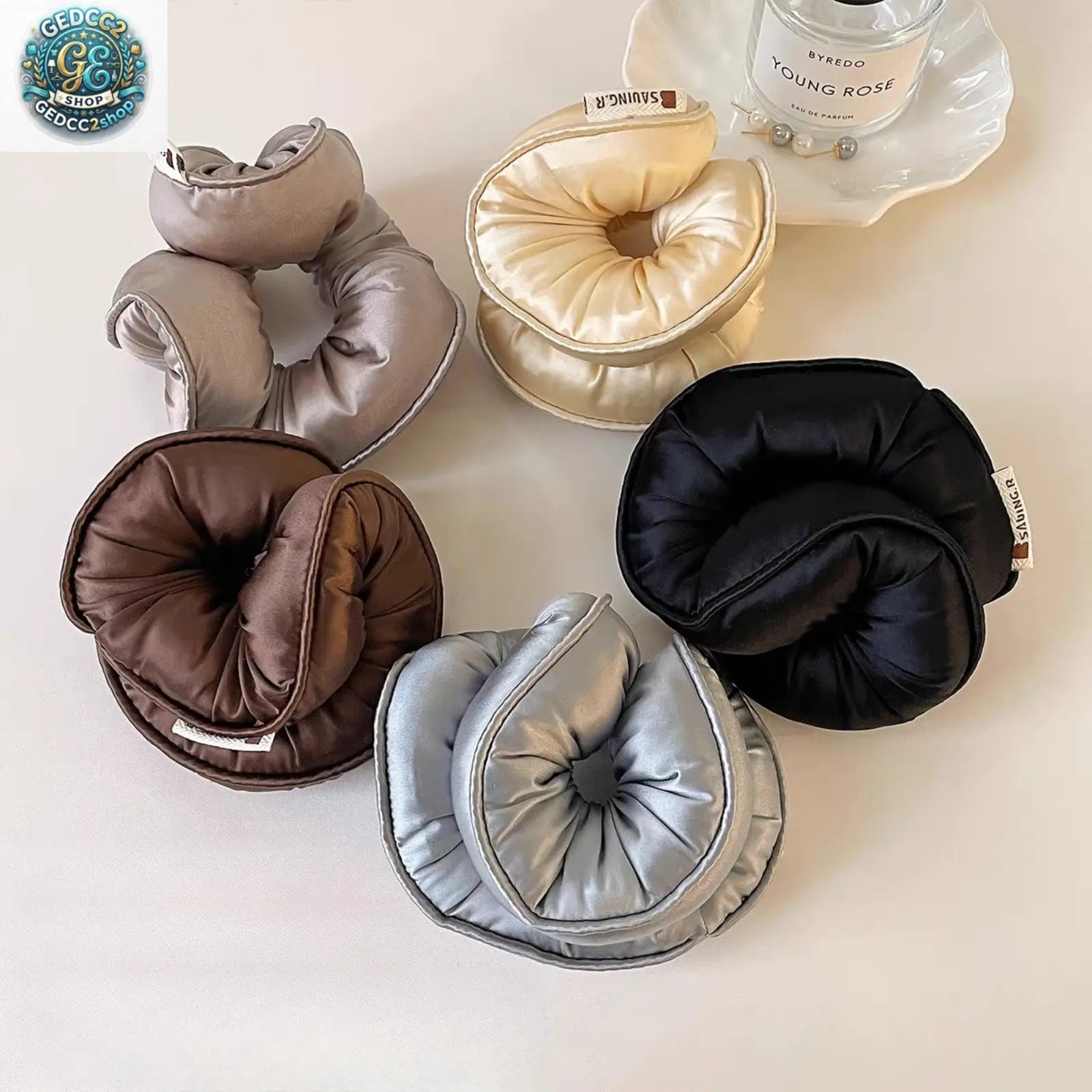Soft Padded Scrunchies for Women, Comfortable Sleep Hair Ties, Plush Hair Accessories for Ponytails, Buns & Everyday Styling