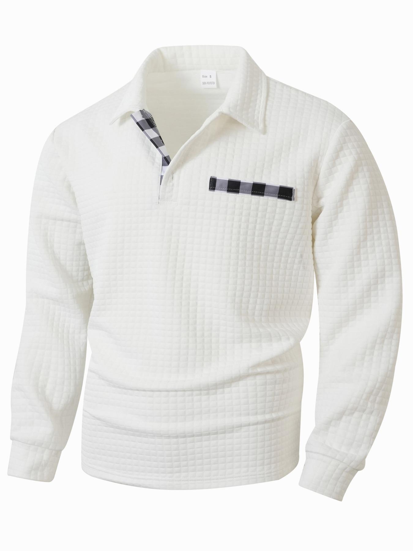 A new men's autumn and winter knitted crew neck long sleeve sweatshirt, suitable for daily wear, vintage half button design, casual and versatile trend simple pullover, is a must-have item in men's wardrobe.