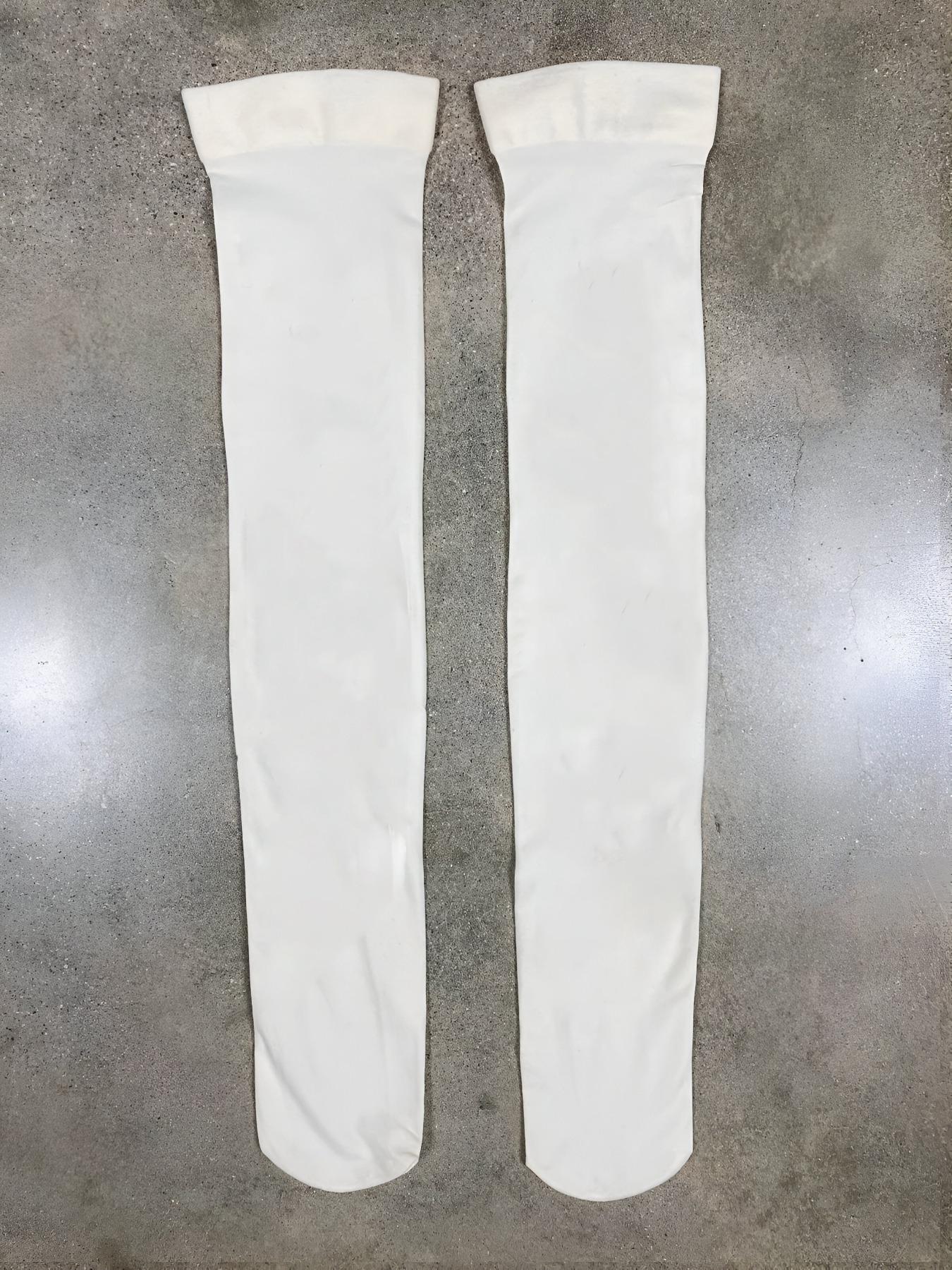 Y2K Style over Knee Socks with Pearl Print, Fashionable High-Waisted Stockings for Summer, Trendy Footwear Accessory, Thigh High Stockings