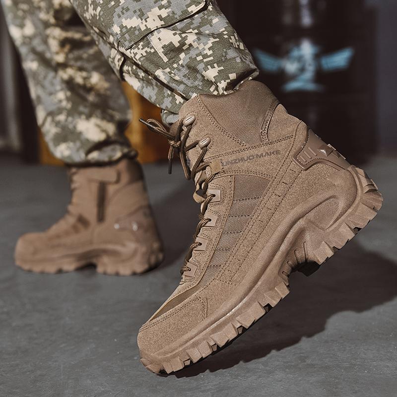 Men's Tactical Boots Lightweight Comfortable All-Day Work Boots with Side Zipper for Motorcycle Combat Hiking Safety Outdoor Shoes Fathersdaygift Asymmetrical Structure Highly Adjustable Laces Men's Tactical Boots Lightweight Comfortable All-Day Work Boots with Side Zipper for Motorcycle Combat Hiking Safety Outdoor Shoes Fathersdaygift Asymmetrical Structure Highly Adjustable Laces