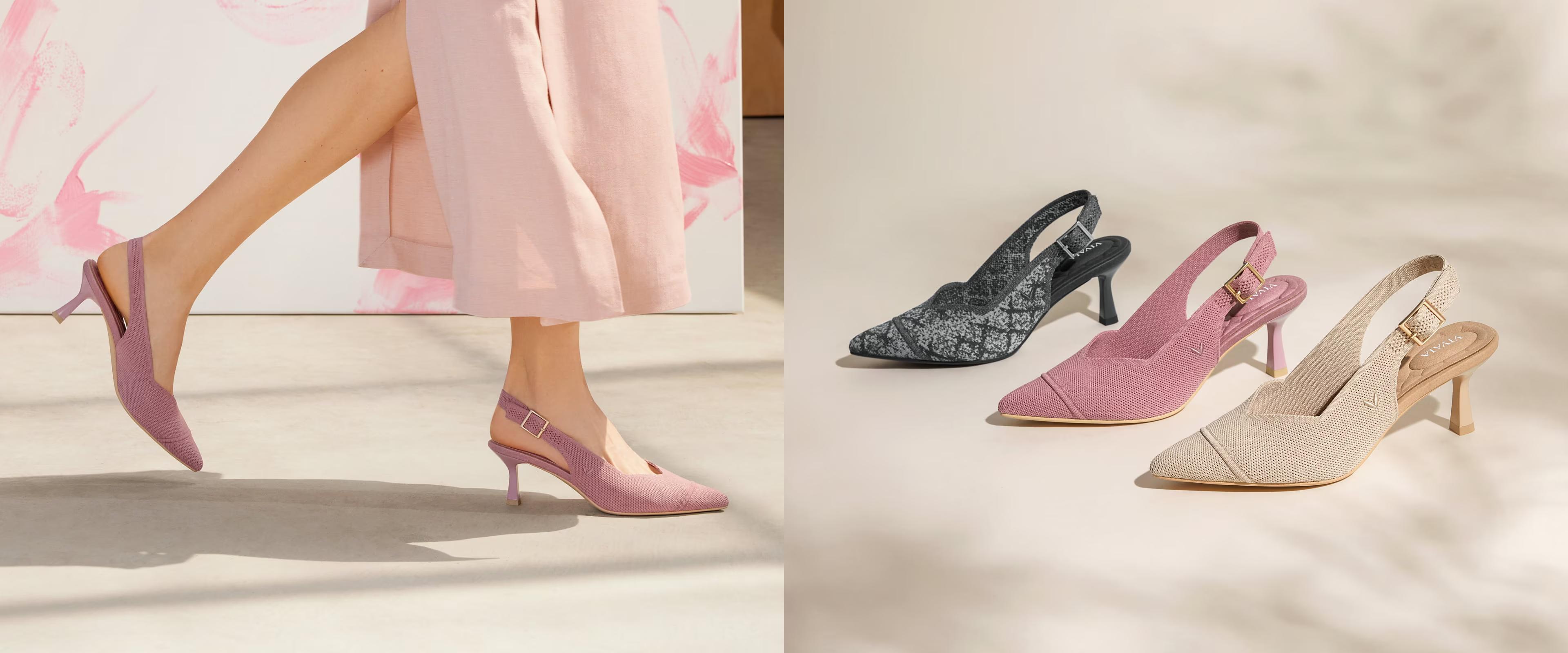 VIVAIA Women’s Pointed-Toe Slingbacks: Pressure-Relief Insole & Adjustable Strap, 45mm/1.8'' Block Heel, Elegant Office to Dinner Style (Addison), SpringFresh VIVAIA Women’s Pointed-Toe Slingbacks: Pressure-Relief Insole & Adjustable Strap, 45mm/1.8'' Block Heel, Elegant Office to Dinner Style (Addison), SpringFresh